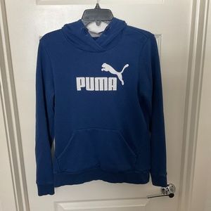 Puma Dark Blue Logo Hoodie -‎ Size Medium